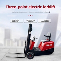 Chariot élévateur compact tout électrique à trois points, nouveau modèle, pour entrepôt, avec batterie