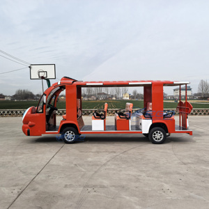 Voiture électrique de tourisme à quatre roues, style rétro, capacité 14 personnes, structure en acier Q235B, vente directe usine - Product Image 4