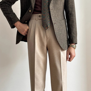 <span class=keywords><strong>Pantalones</strong></span> de Vestir para Hombre, de Color Sólido, para Exteriores, Corte Recto, <span class=keywords><strong>Pantalones</strong></span> Formales para Traje de Negocios - Product Image 5