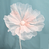 Fleurs de pavot géantes artificielles en organza de Offre Spéciale YOPIN-5227 pour la décoration de centre commercial de mariage