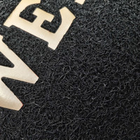 Alfombrilla de PVC de alta calidad, personalizada, antideslizante y lavable para hoteles, cojín de cocina con fideos de bucle, alfombrilla para suelo de bobina de espagueti