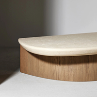 Table basse en marbre de travertin naturel pour salon