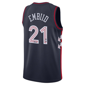 Pria # 21 Embiid Philadelphia Jersey Kaus Basket Kustom yang Dijahit Seragam Remaja Bordir Pakaian Olahraga Hot-press - Product Image 6