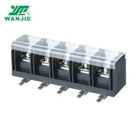 Amplificateur de puissance audio à 4, 5, 6, 7, 8, 9 broches, de barrière à angle droit, bornier avec couvercle de 13mm (WJ78R)