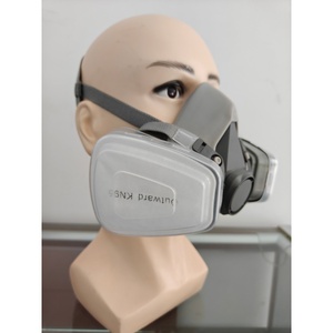 Respirador de Media Cara de Silicona Reutilizable Gris con Certificación CE para Protección <span class=keywords><strong>Contra</strong></span> Gases y Partículas con <span class=keywords><strong>Entrega</strong></span> Rápida - Product Image 4