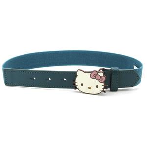 Cinturón de lona elástico con hebilla de aleación ajustable para niños y niñas Ajuste relajado sin hebilla para pantalones vaqueros - Product Image 4