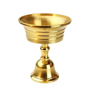 Candelabro Retro de oficina dorado, decoración del hogar, librería de cobre, portavelas, sala de estar, cafetería, fiesta de celebración hecha a mano - Product Image 1