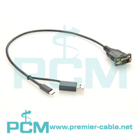 Cable combinado serie USB3.0 2 en 1 USB3.1 de 2 en 1, 2 en 1, 1 USB3.0, 1 USB3.1, a DB9 macho, RS232, con Chipset FTDI, USB a DB9, Cable convertidor serie