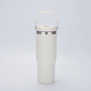 Mug de voyage en acier inoxydable à double paroi avec poignée de transport, gobelet isotherme de 30 oz pour le bureau et les voyages en voiture - Product Image 4