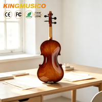 Violon électrique avec table en épicéa et dos/côtés en érable, touche en ébène pour performance professionnelle