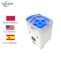 6*18W 6 en 1 Focos LED Inalámbricos Recargables con Batería, Control por APP DMX512, Iluminación Profesional para Escenarios RGBWA+UV, DJ, IP33, Alto CRI