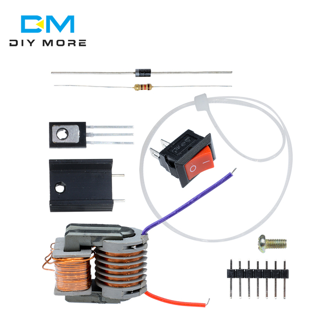 Diy kit 15KV High Frequency DC High Voltage Arc Ignition Generator Inverter Boost Step Up 18650 DIY Kit U Core Transformer Suite
