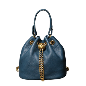 Sac seau de créateur en cuir de vachette pleine fleur fait main pour femmes, polyvalent, tendance, en cuir véritable souple, style vintage pour l'été - Product Image 4