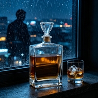 Bouteille vide de 150 ml en verre noir mat, forme animale unique, pour vodka, whisky, brandy, gin, rhum, tequila, liqueur, spiritueux, avec bouchon