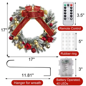 Guirnalda Navideña de 43 cm en Oferta, Disponible en Stock, Adorno Colgante para Puerta, Decoración para Ventana, Venta al por Mayor - Product Image 5