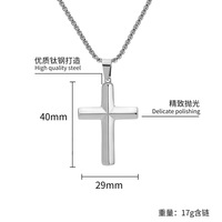 Pendentif Crucifix en Acier Inoxydable Tendance, Plusieurs Couleurs au Choix, Bijou pour Homme, Accessoire Urbain, Cadeau pour les Croyants, Tenue Quotidienne
