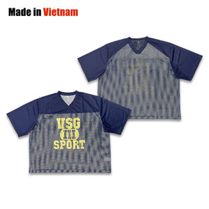 Camisetas de fútbol americano vintage personalizables, camisetas cortas de malla transpirable, opciones de talla grande - Product Image 1