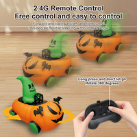 Voiture de course citrouille télécommandée 2,4 G Ju Rong, fantôme gonflable électrique pour enfants, décoration de fête d'Halloween