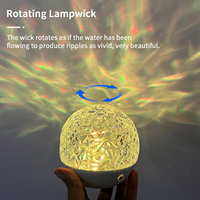 Lampe de nuit boule de cristal Art 3D de haute qualité gradation tactile avec télécommande RVB LED lampe de bureau de table de luxe
