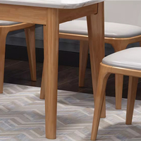 Luxuriöser Großhandels-Schiefer-Esstisch 6-Sitzer Esszimmermöbel Holz Massivholz Modernes Set Esszimmertisch und Stühle
