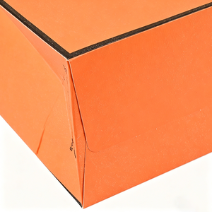 Bolsas de Regalo de Papel de Lujo Color Naranja con Logotipo Personalizado y Asa de Listón - Product Image 2