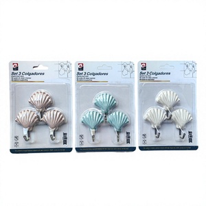Set di Ganci da Parete in Plastica ABS, 3 Pezzi, Capacità 2,0 kg, Design Originale - Product Image 1
