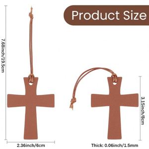 Wholesale PU Leather Bible Cross <b>Bookmarks</b> Soft Blank Book Marks Decorative Page Marker for Bibles Prayer Books Church <b>Gifts</b> - Product Image 4