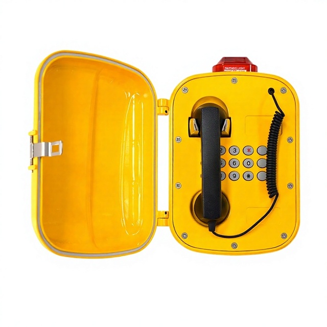 Everett AFT-BG-02 Heavy Duty Explosion-Proof Telephone with Audio-Visual Alarm Wall-Mounted for Subway Tunnels and Mines