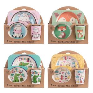 Ensemble de vaisselle pour enfants en fibre de <span class=keywords><strong>bambou</strong></span> hibou, 5 pièces, assiette pour <span class=keywords><strong>bébé</strong></span>, enfants, ensemble de dîner, écologique, ensemble de <span class=keywords><strong>repas</strong></span> pour enfants - Product Image 5
