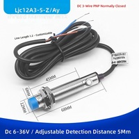 Capteur de proximité M12 pour alimentation liquide, trois fils, NPN PNP NO NC 24V