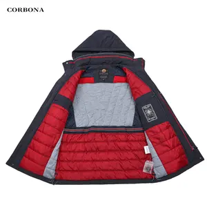 CORBONA primavera otoño hombres chaqueta al aire libre negocios Casual hombre abrigo rompevientos negro multi-bolsillos moda Parka regalo