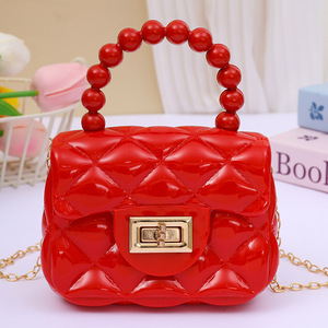 Bolso de Moda para Mujer, Tipo Jelly, Mini Bandolera con Perlas, Bolso Portátil para Teléfono y Monedas - Product Image 3