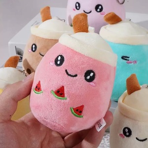 12CM taza de té de la leche colgante muñeco de peluche Boba juguetes llavero niños regalo lindo peluche muñecas al por mayor - Product Image 4