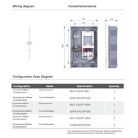 Boîtier de compteur électrique HOVER 400V IP65 avec serrure à clé, équipement de distribution d'énergie industriel 63A-100A 270*120*380 Carton blanc Chine