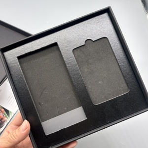 Boîtes cadeaux rigides de style chinois personnalisées, boîtes en carton noir avec feuille d'or <span class=keywords><strong>rose</strong></span> pour l'emballage de cartes-cadeaux de fruits de mer et de crabes - Product Image 4