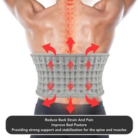 Ceinture de soutien lombaire électrique chauffante et gonflable à commande filaire manuelle, avec massage par vibration, chaleur et lumière rouge