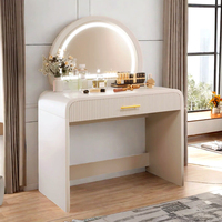 Coiffeuse d'intérieur simple de style européen au design personnalisé Coiffeuse de chambre de villa en gros avec lumière LED