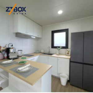 Casa Contenedor Expandible Elevada ZYBOX de 20 pies, con Plataforma de Acero Totalmente Blanca, Prefabricada, Modular, para Parques de Vacaciones Costeros - Product Image 4