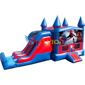 Comercial Spider Man tobogán inflable saltar Castillo <span class=keywords><strong>Spiderman</strong></span> Casa <span class=keywords><strong>de</strong></span> rebote toboganes secos para la venta - Product Image 3