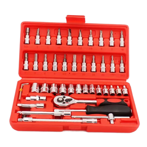 Mitsushi Metric Industrial Grade 46PCS Cr-V Steel DIY <b>Wrench</b> Set Adjustable Multi-Purpose Sockets Block Repair Kit OEM - Product Image 3