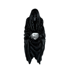 Nero vestito misterioso signore ornamento elettrizzante mietitore speciale decorazione da giardino 3D stampa regalo artigianale - Product Image 5