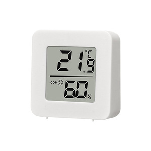 Digital Indoor <b>Thermometer</b> Hygrometer White Battery Powered Temperature Humidity Sensor For Home Baby Room Reptile Use - Product Image 1