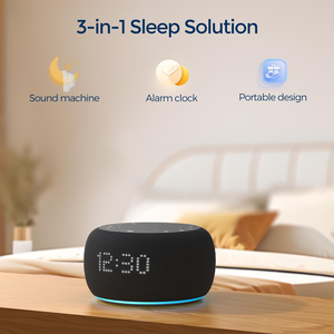 Portable Digital 3-in-1 Alarm <strong>Clock</strong> Modern Sound Machine for Speaker Electronic Battery Operated Bottom Light Bedroom - Product Image 3