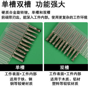 Brocas de Carburo Moliheng con Punta de Carburo, Corte Recto, Sin Recubrimiento, para Trabajar la Madera, Tallar y Pulir - Product Image 3