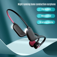 Écouteurs intra-auriculaires avec carte mémoire SD 32G, écouteurs étanches à Conduction osseuse Bluetooth pour la natation