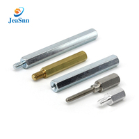 Collier de séparation en acier inoxydable oem, piliers mâles femelles hexagonaux partiellement filetés, laiton m3 et entretoises