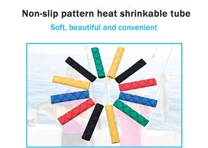 Canglong रंग विरोधी स्किड संभाल पैटर्न गर्मी Shrinkable Sleeveing ट्यूब किट के लिए मछली पकड़ने वाली छड़ी