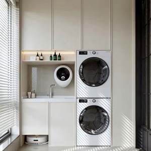 Ensemble de meubles de rangement pour linge en bois moderne, écologique, imperméable, sur mesure, pour salon, entrée, hôtel, appartement, panneau - Product Image 1