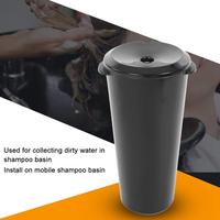 Bouteille d'eau de coiffure en plastique noir de seau de lavabo pour baignoire à shampoing portable tenir 10 litres d'eau pour un usage domestique en salon