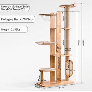 Muebles Adorables <span class=keywords><strong>para</strong></span> Mascotas con Logotipo Personalizado, Torre <span class=keywords><strong>para</strong></span> <span class=keywords><strong>Gatos</strong></span> de Madera Maciza, Estructura KD, Logística Optimizada - Product Image 3
